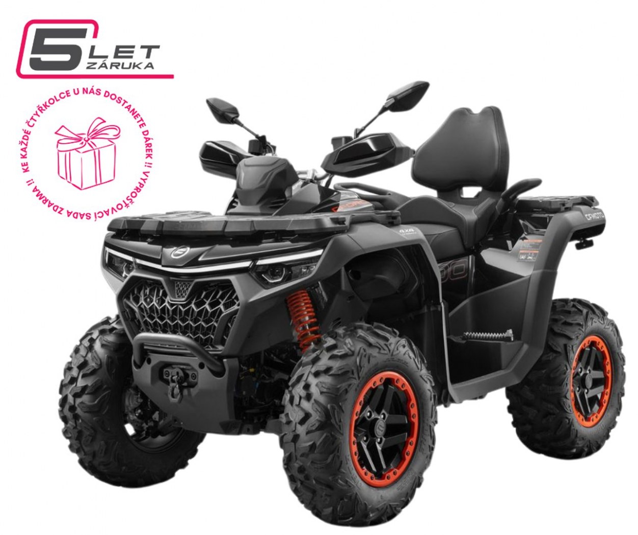 CFMOTO Gladiator X1000 G3 Premium T3b /  Zircon Black / Černá - IHNED K ODBĚRU 2 ks